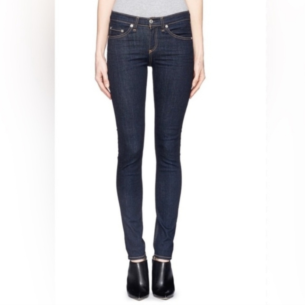 Rag & Bone Dark Wash Skinny Blue Jeans Women's Sz 27 Heritage (Color).